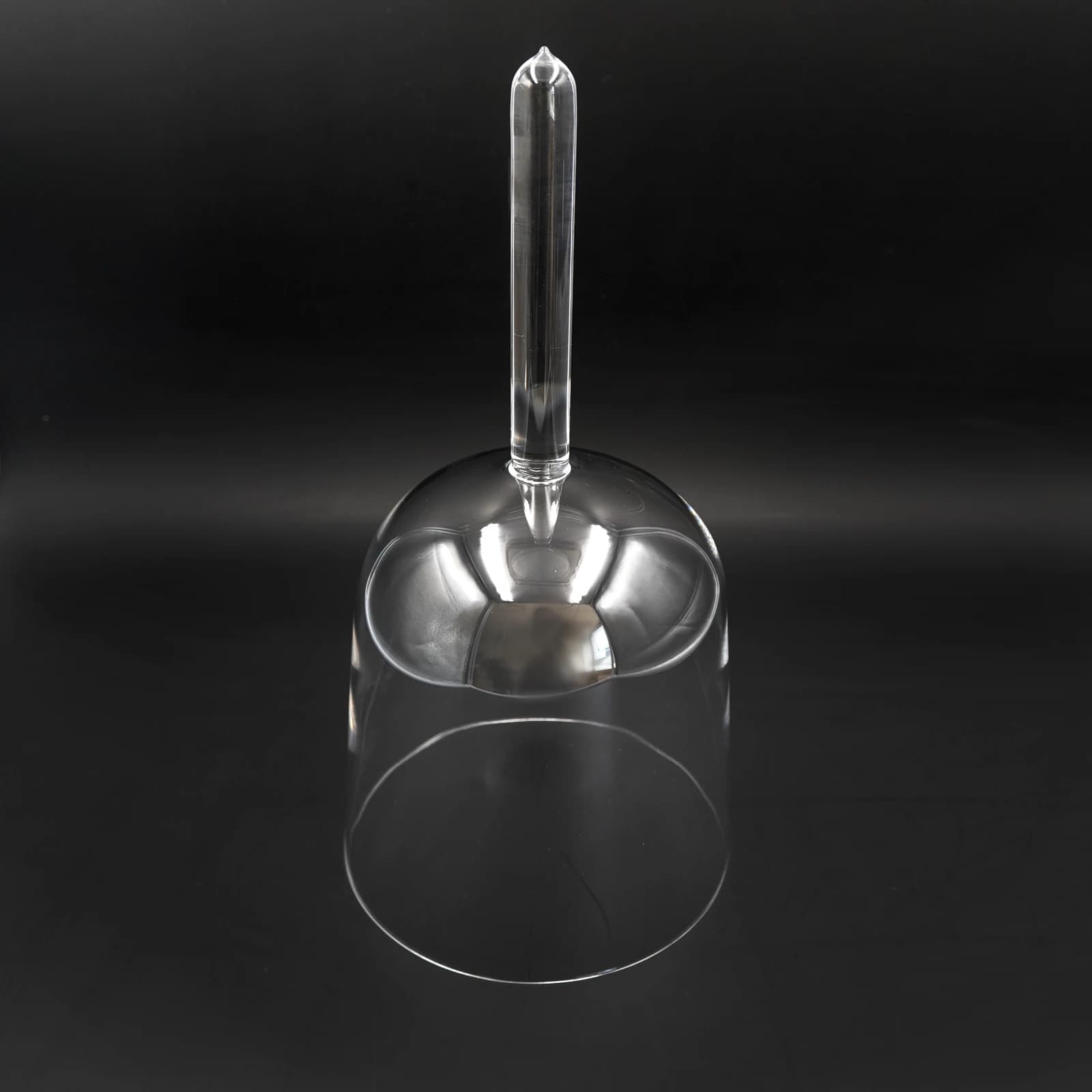 6 Inch Handmade Clear Handheld Singing Bowl with Mallet, Yoga Meditation Sound Healing Bath Therapy Gift