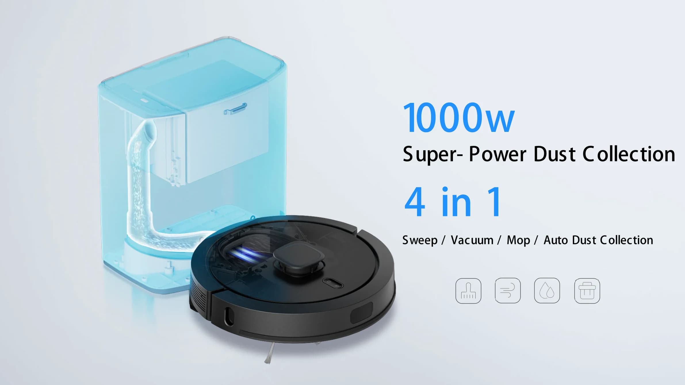 G7 Automatic Charging Self Emptying Lidar Robot Vacuum Mop Cleaner for Home Use