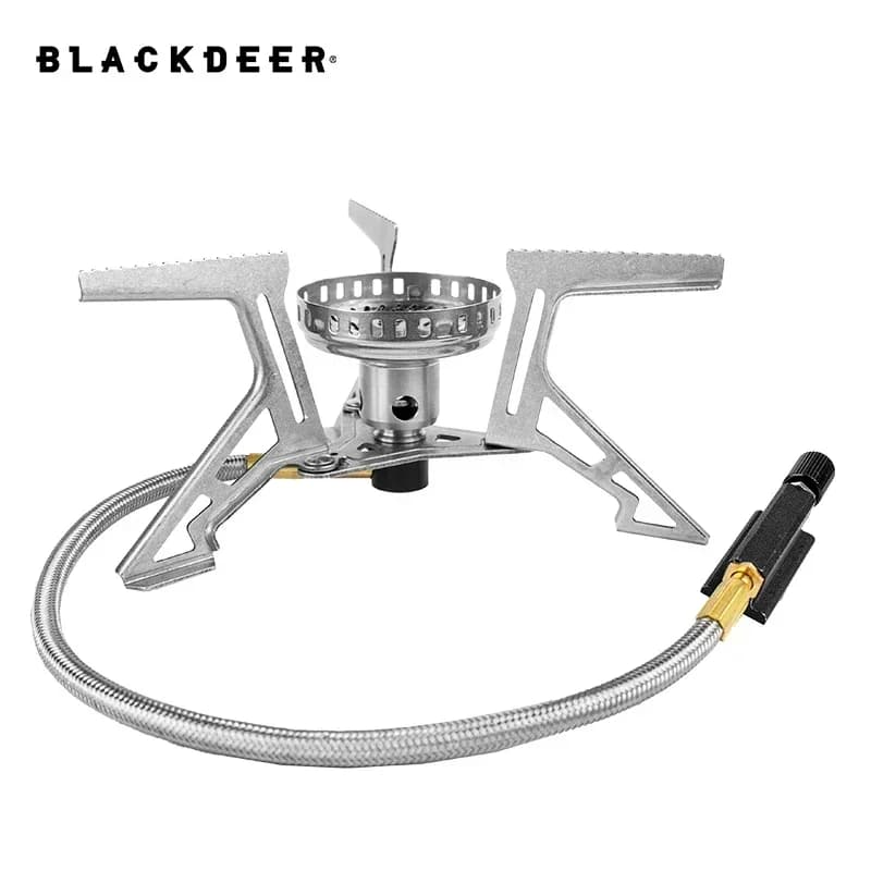 Fornello a Gas da Esterno BLACKDEER Antivento, Attrezzatura Portatile per Campeggio ed Escursionismo, Accendino Ultraleggero Pieghevole