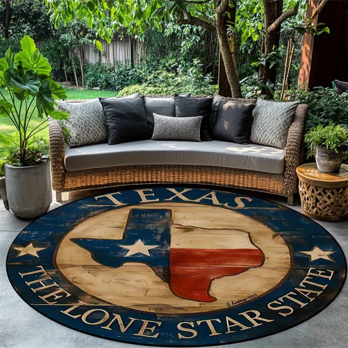 Tappetino da pavimento Texas Lone Star Western - Tappeto con design creativo a stella - Tappeto per interni ed esterni, decorazione per la casa, camera da letto, soggiorno, ingresso