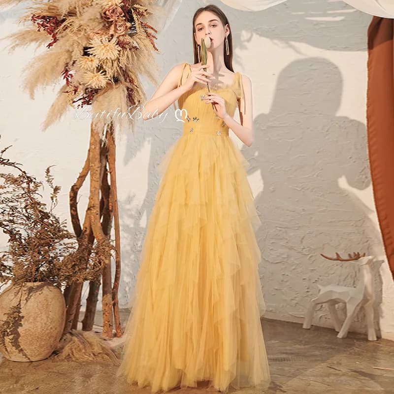 BeitifuBaby Abito da sera stile principessa per le donne Festa Stampa a caldo Decorazione Gonne in organza Abito da ballo per banchetti Abiti da ballo