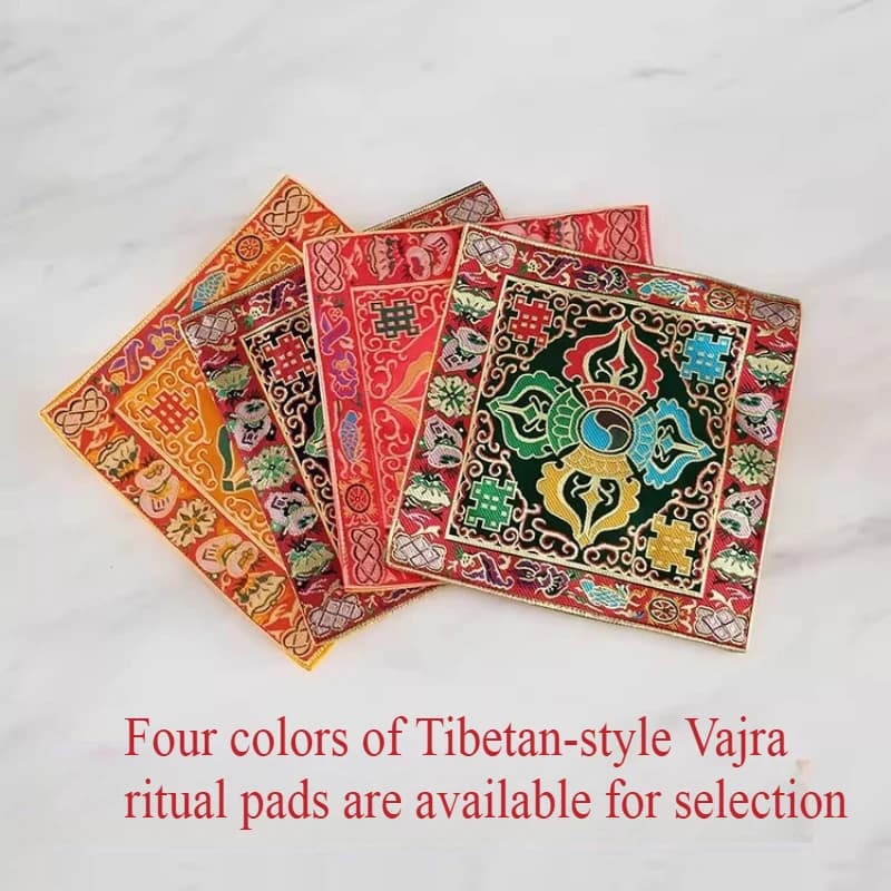 Tibetan Home Ornaments Tibetan Esoteric Vajra Cross Vajra Ritual Mat Religious Buddhist Hall Offering Ornaments Bell Vajra Mat