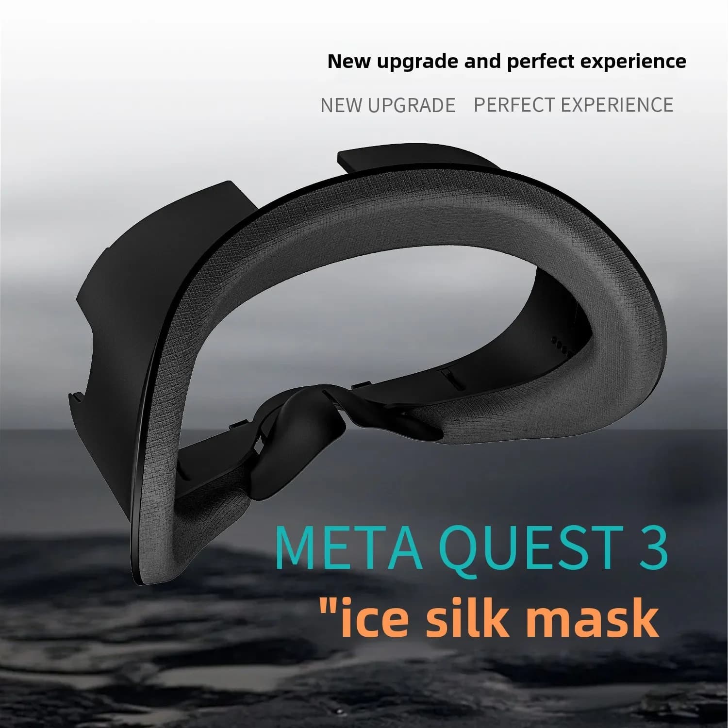 Adatto per maschera facciale Meta Quest 3 in seta di ghiaccio, allargato senza pressione sul viso, accessorio VR anti-sudore in pelle