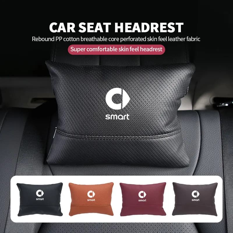 Car Rest Headrest Support Seat Lumbar Cushion Soft Neck Pillow For Smart Fortwo 451 450 453 Forfour Cabrio Crossblade ROADSTER