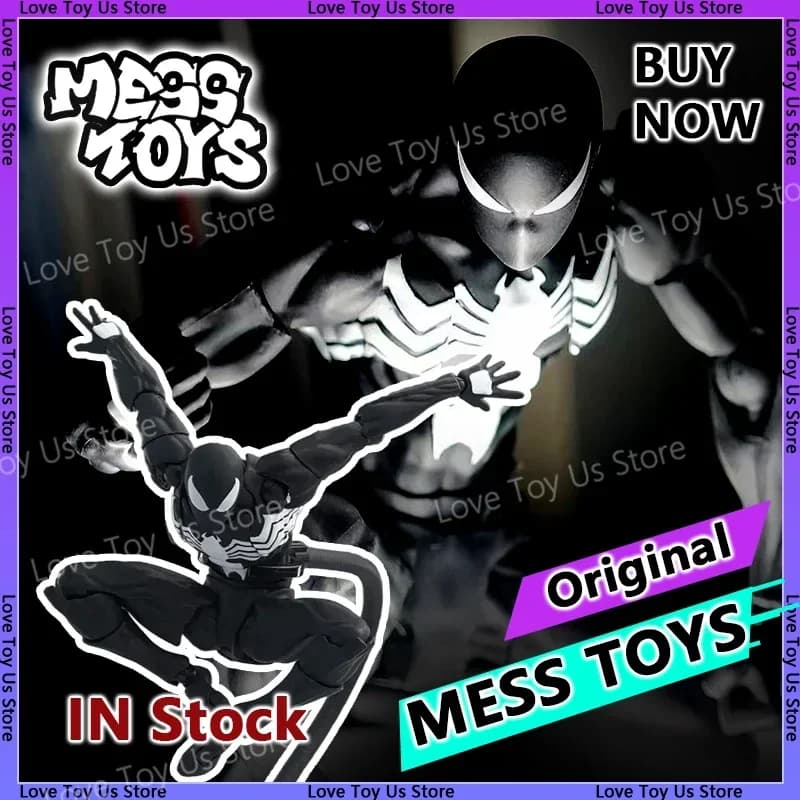 Disponibile: giocattoli da pasticcio Spider-Man Symbiote Suit & Scarlet Spider Anime Action Figures - Set regalo da collezione