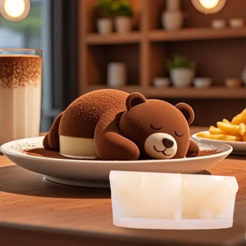 Stampo in silicone a forma di orsetto per gelatina, budino, dolci, gelato bianco e decorazioni da cucina