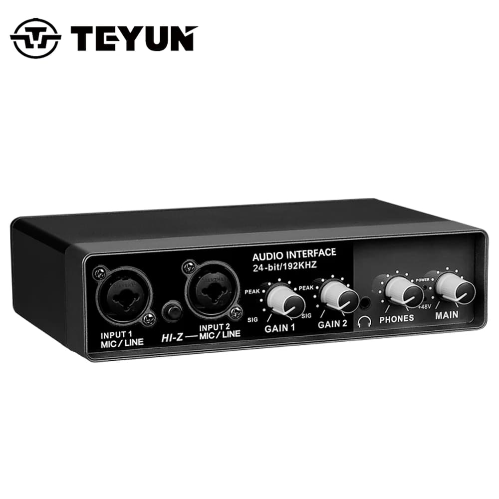 TEYUN Q-24 Q-22 Q-12 Professional Audio Card Audio Mixer Audio channel monitoring Electric guitar Live recording for singing in studio