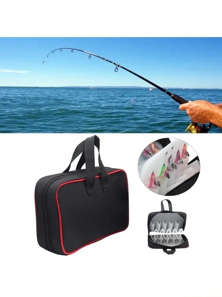 M5TC Fishing Lure Organizers Portable Fishing Tackle Box Shrimp Lure Baits Bag Waterproofs Foldings Squid Baits Box