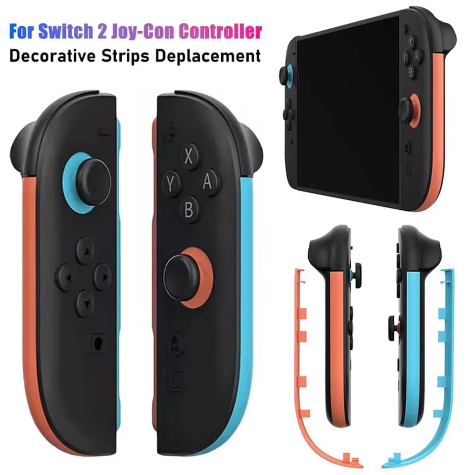 Per NS Switch 2 Joycon Custodia con strisce decorative per Switch 2 Controller Gamepad Custodia Shell Accessori di copertura di ricambio