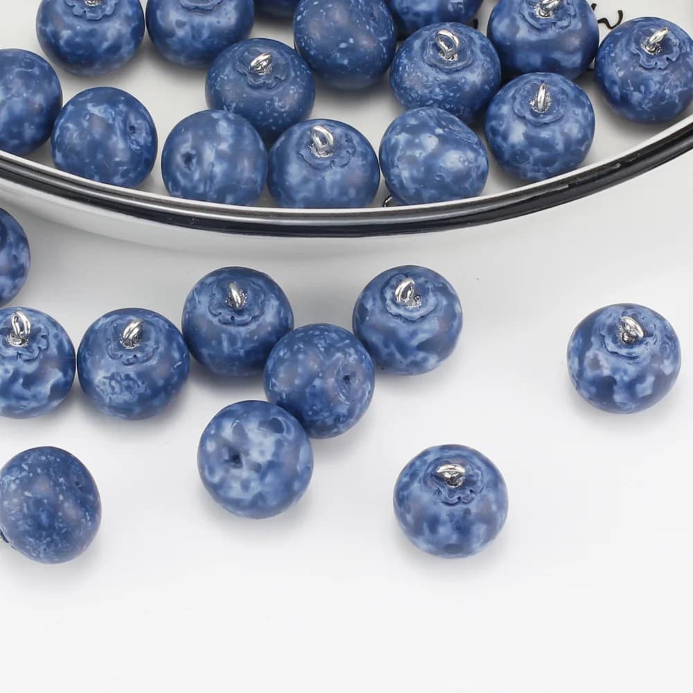 10 pz 3D Piccoli Ciondoli In Resina di Mirtillo Carino Simulato Frutta Cibo Ciondolo FAI DA TE per Orecchino Collana Gioielli Fare Accessori Regali