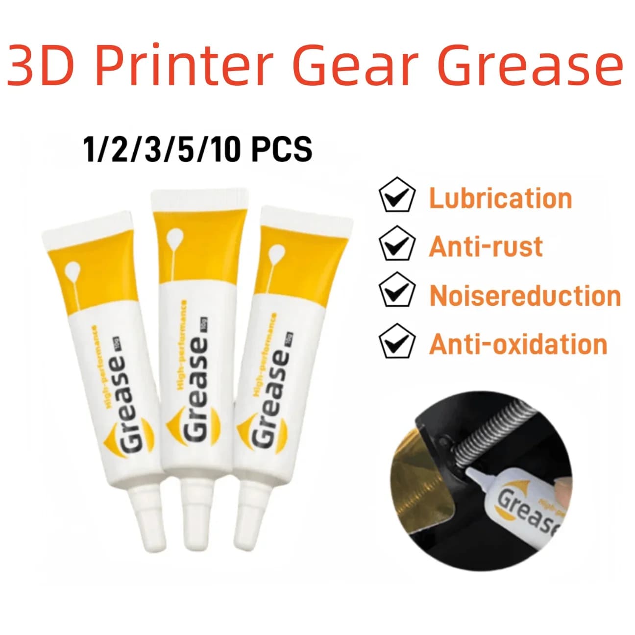 3D Printer Gear Fat Lubricant for Bambu lab X1c P1S P1P Reduce Noise Good Lubrication Effect Lubricating Oil 3D Printer Parts