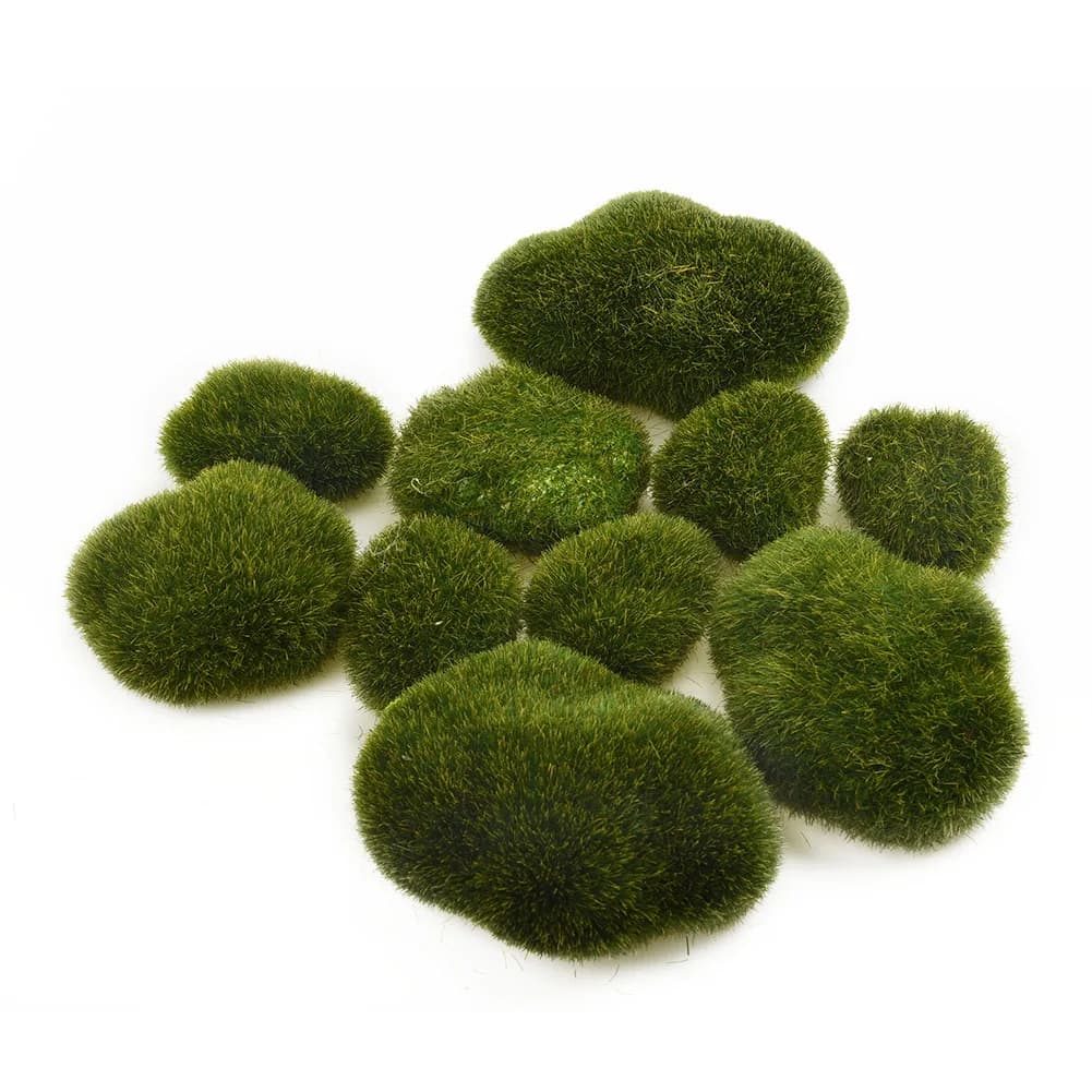 Palla muschio pietre ornamento erba casa pianta plastica decorazione artificiale giardino verde paesaggio muschio utile adatto nuova qualità