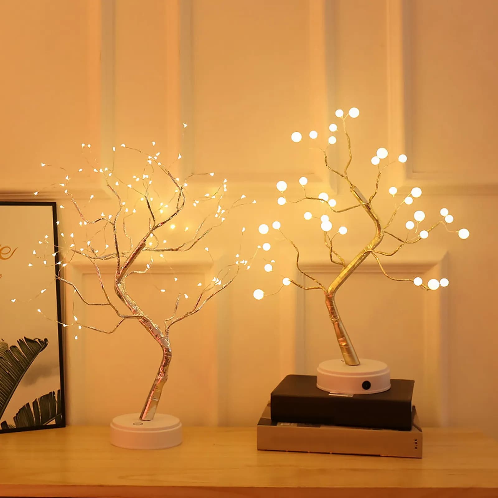 Lampada Notturna LED a Forma di Albero con Interruttore Touch, Luce Bianca Calda, Decorativa per Interni, Camera da Letto, Casa, Ufficio, Scrivania, Feste, Bar, Hotel, Romantica