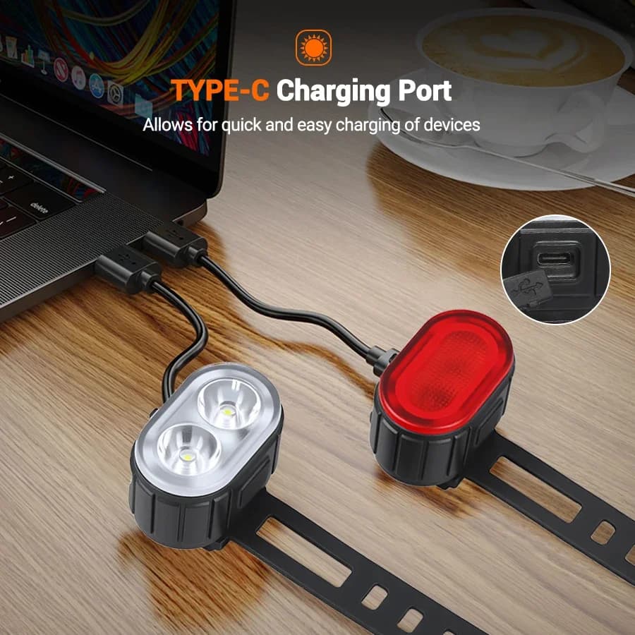 Bicycle Lights MTB Bike LED Lamp Front and rear Light USB Rechargeable Light Bicycle Rear Light Waterproof Cycling Lamps