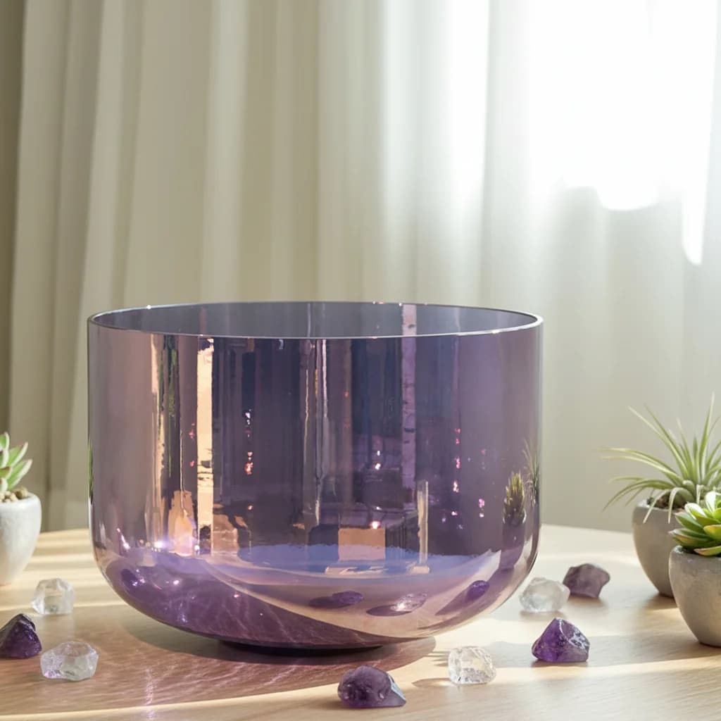 Amethyst Crystal Singing Bowl Quartz Customization Sound Therapy Sound Healing Instrument for Meditation Therapy
