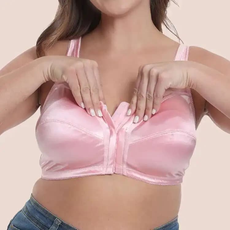 Coppa piena fibbia anteriore reggiseno biancheria intima rosa 40 42 44 46 48 50 52 54 C D DD DDD Plus Size Lingerie per donna reggiseno Femme