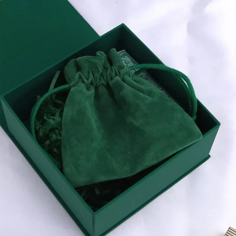 50 Sacchetti in Velluto con Coulisse Verdi per Gioielli, Sacchetti Regalo Personalizzati, Bomboniere per Feste, Sacchetti Antipolvere per Trucchi Bambini, Regali di Nozze