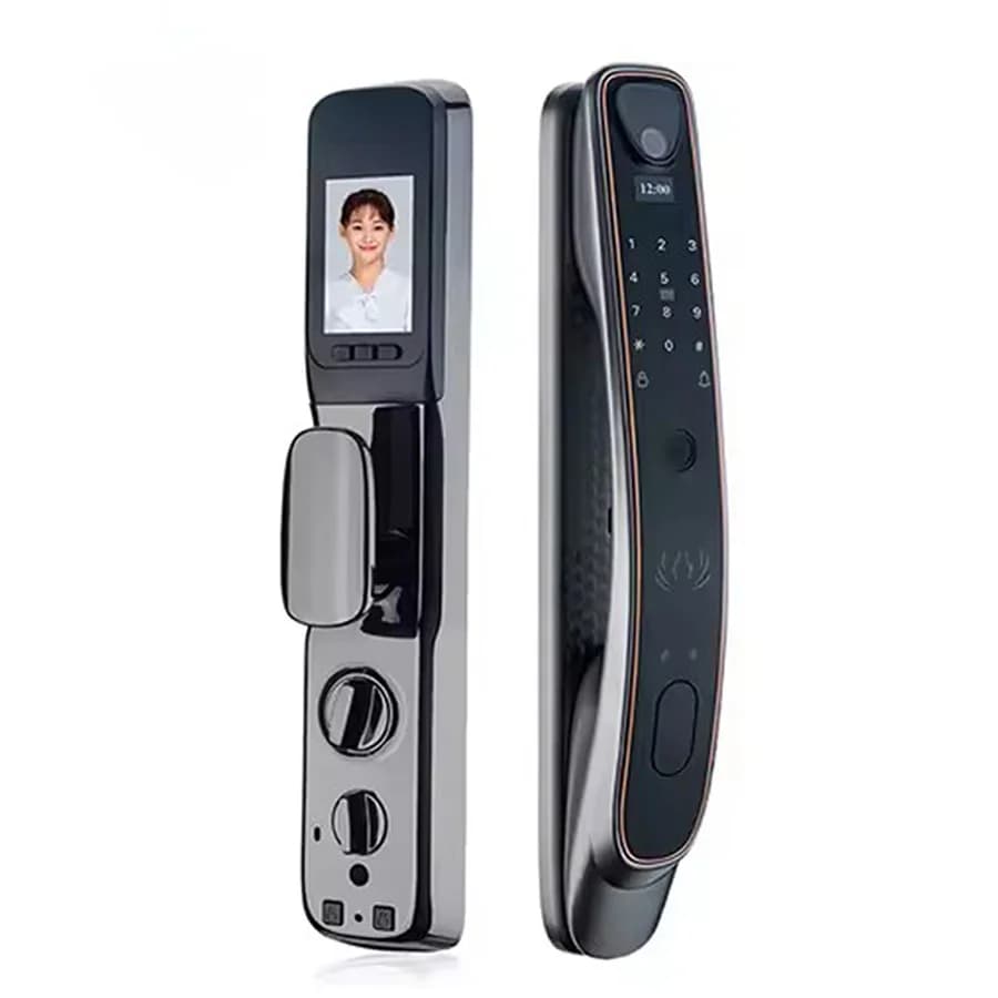 Smartier Smart Tuya Wifi Door Lock Telecamera integrata Funziona con l'app Cat Eye Impronta digitale Password Serratura di sicurezza