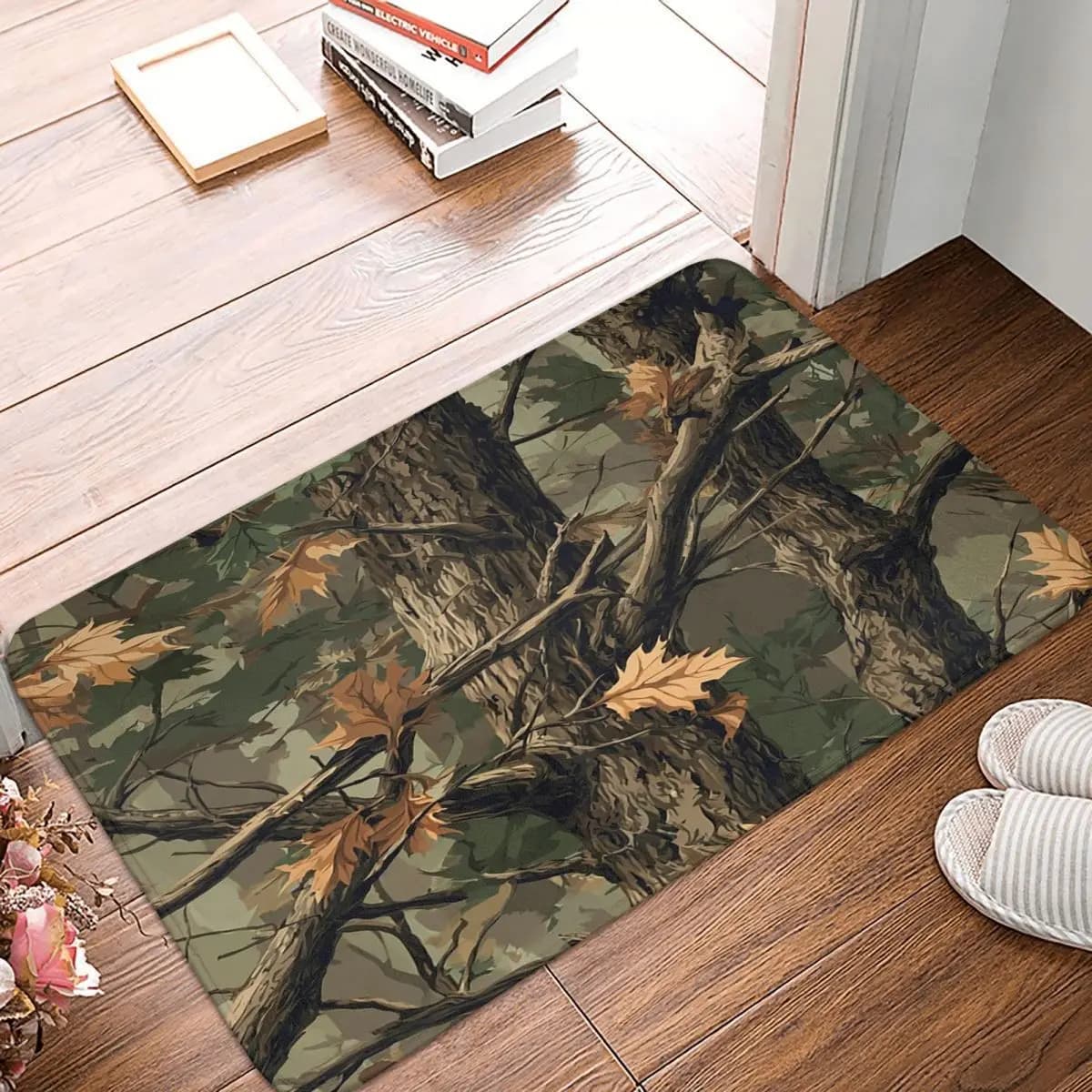 Camouflage Real Tree Doormat Kitchen Entrance Home Floor Mat Anti-slip Carpet Rug for Bedroom Footpad Mats