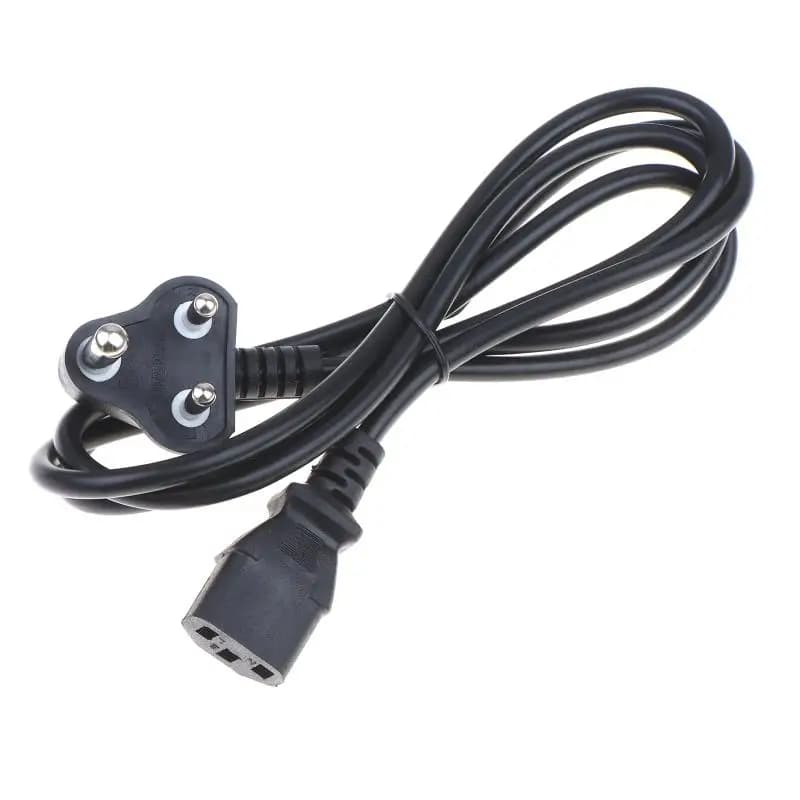 Cavo di alimentazione standard indiano, adattatore tipo D a cavo di alimentazione per bollitore IEC320 C13, cavo di alimentazione ISI, 110~250VAC 10~15A 1,5m