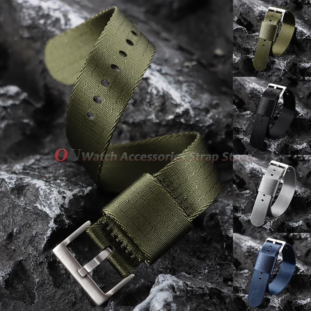Ribbed Nylon Watch Band for Seiko for Rolex Watchstrap 18mm 20mm 22mm Men Women Military Canvas Sport Soft for Omega Accessories