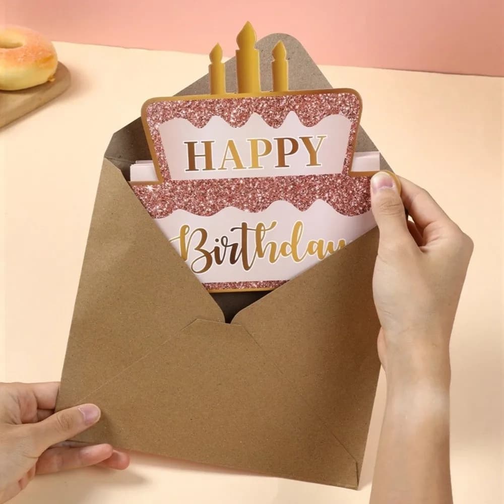 Busta Rossa Tradizionale per Auguri di Compleanno con 6/7 Scomparti per Soldi e Biglietti, Scatola Vuota per Banconote, Regalo per Bambini e Adolescenti
