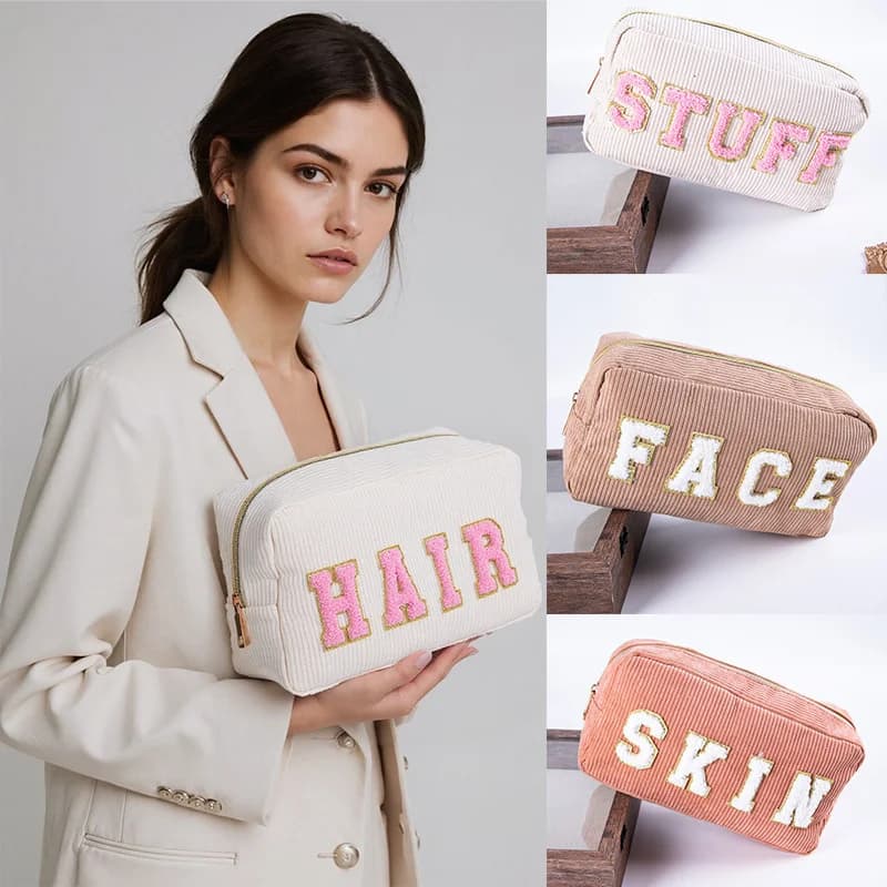 1 Pezzo Borsa da Viaggio per Trucchi, Organizer per Cosmetici, Pochette per Accessori Make-up e Skincare, Beauty Case Carino