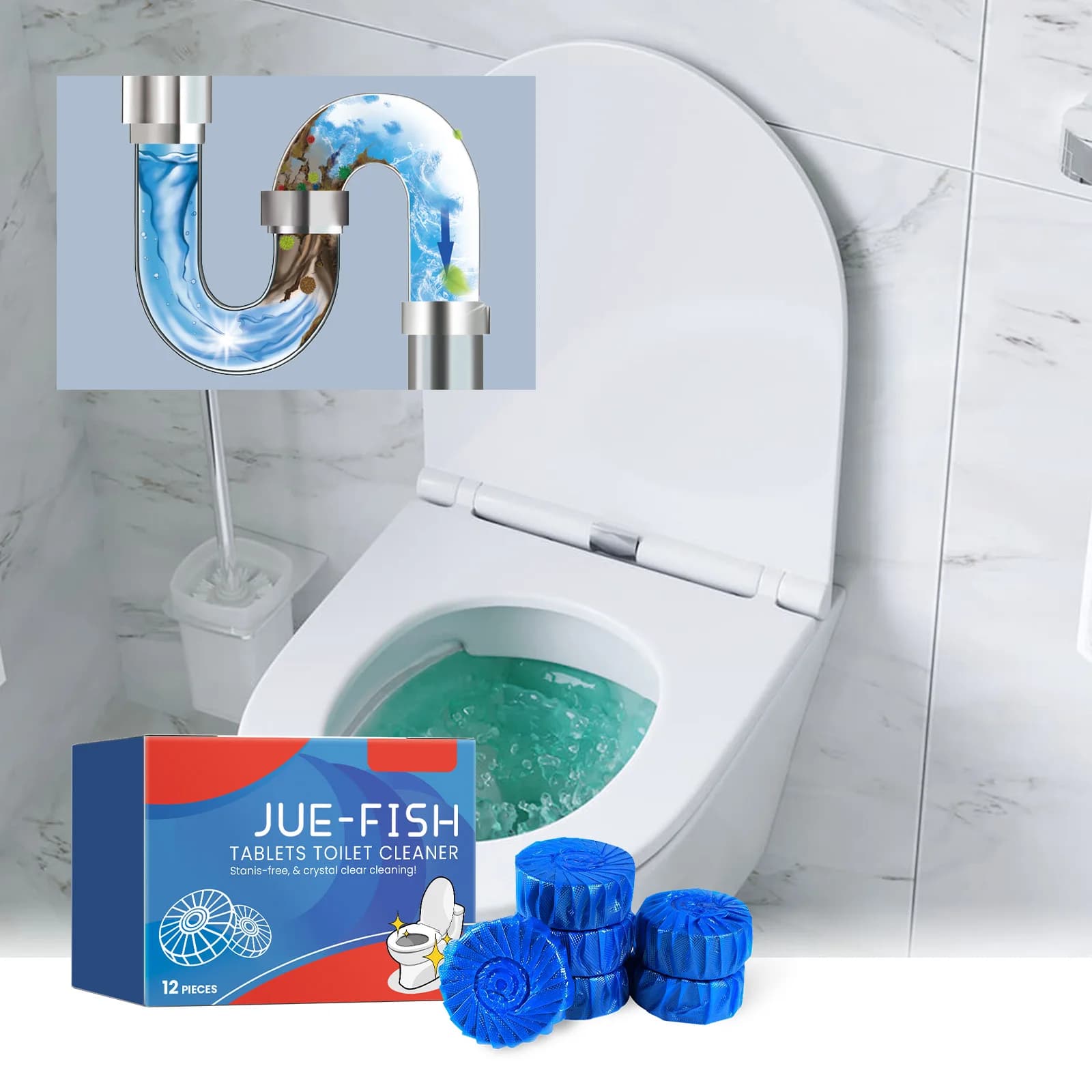 12 pezzi detergente per WC compresse per pulizia WC prodotti per la pulizia dello sporco giallo per deodorante per fragranze domestiche bagno giardino domestico