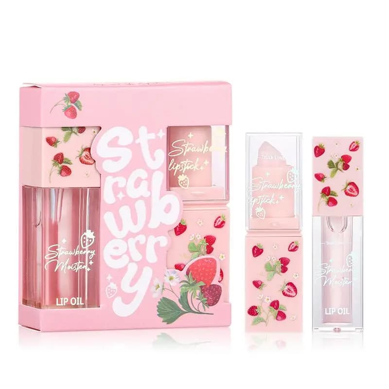 2 pieces balm for lips to strawberry long-lasting nutrient moisturizing oil reduce lip lines remove dead skin mask for lips