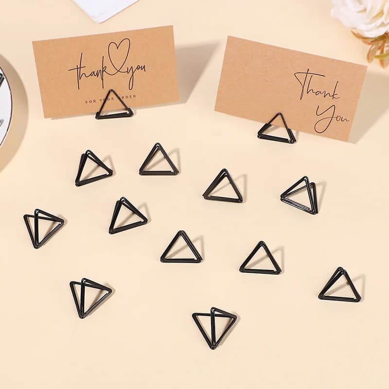 10 Pezzi Segnaposto Metallici Dorati, Supporti per Numeri da Tavolo, Porta Foto, Segnaposto per Cibo, Memo, Note, Espositori per Cartellini, Accessori per Matrimoni