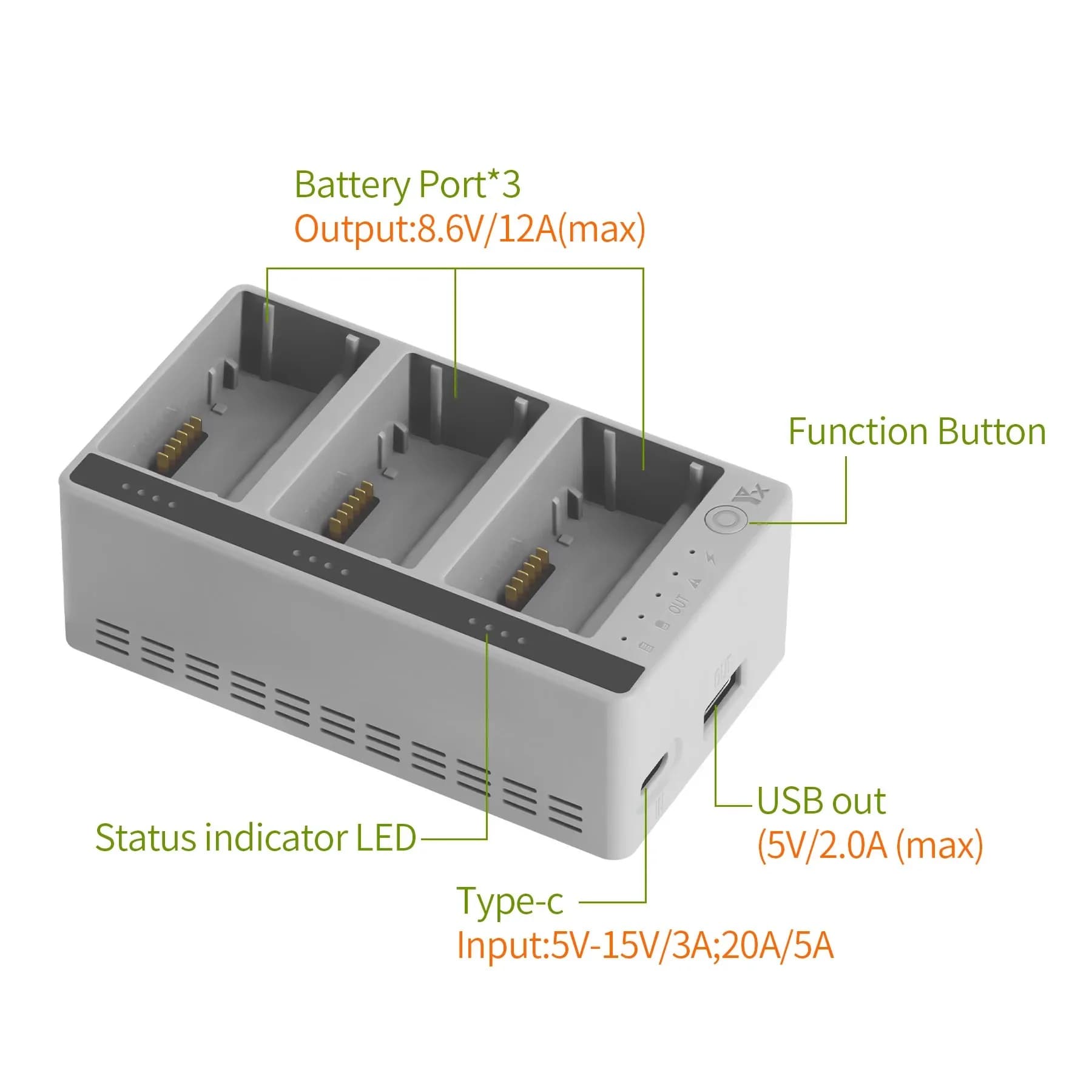 For DJI LITO 1/X1 Drone Battery three-way Smart Charger 100W Fast Charging Hub Butler Manager For Lito1 Power Bank Accessories