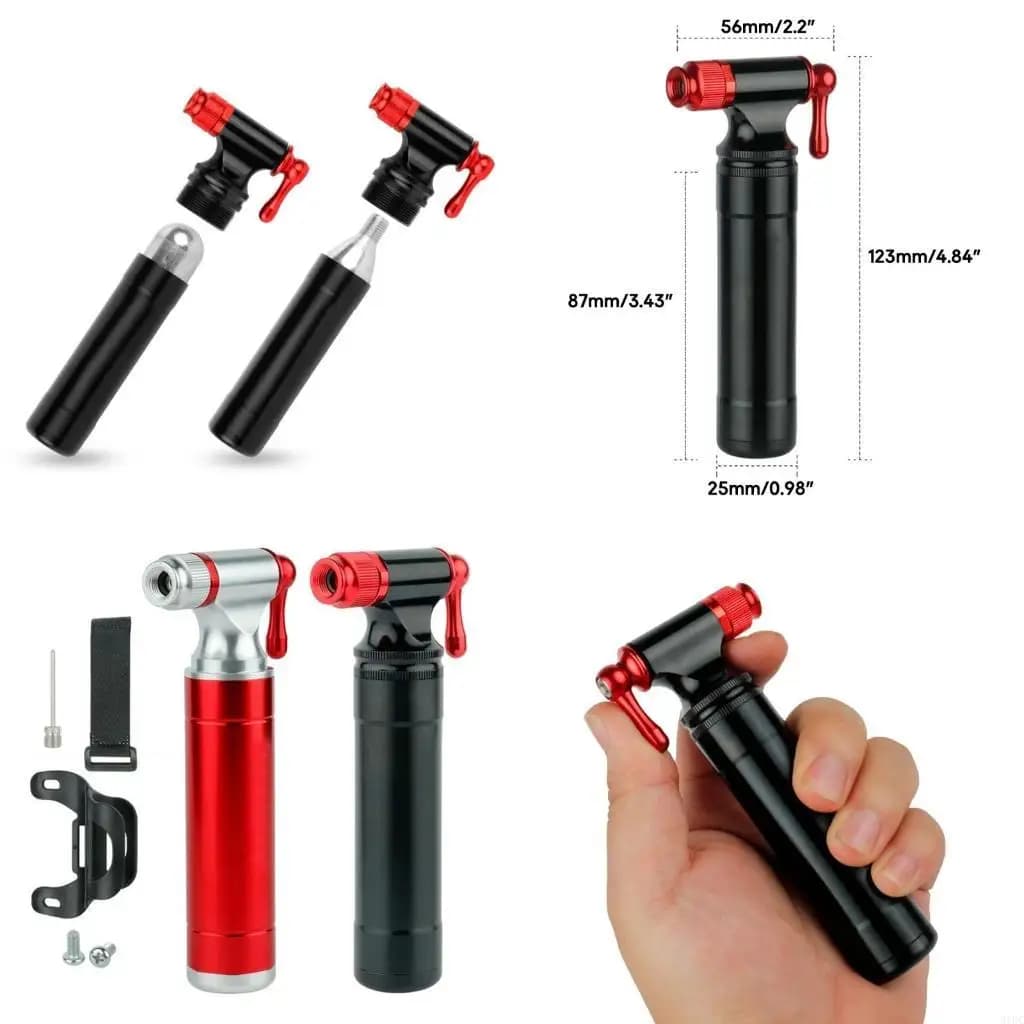 Gonfiatore per pneumatici per bici CO2, gonfiatore per pompa per bicicletta adatto a Presta e Schrader Portabl