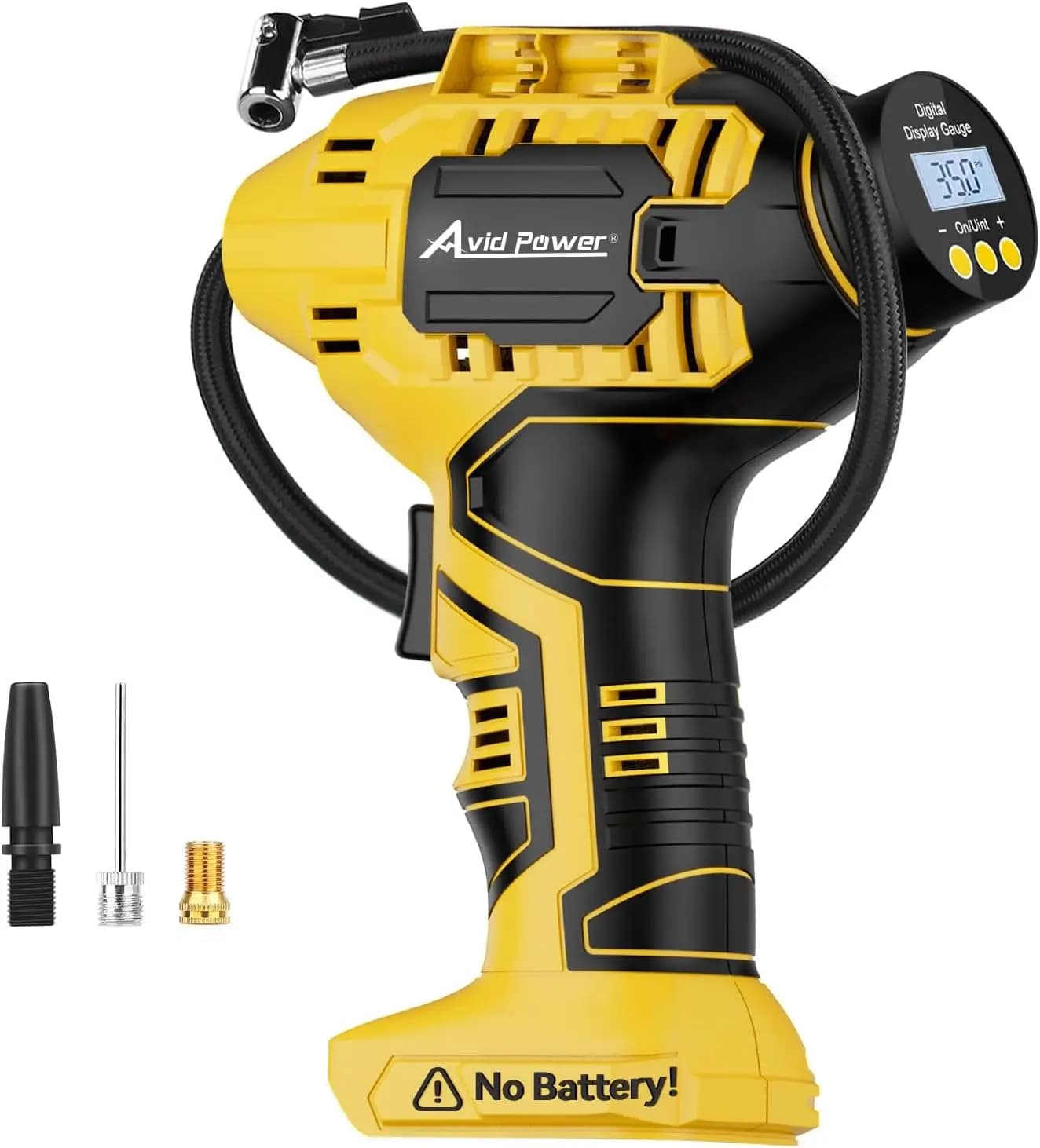 Compressore d'aria portatile per auto e bici, compatibile con batterie DeWalt 20V Max, pompa per gonfiaggio pneumatici