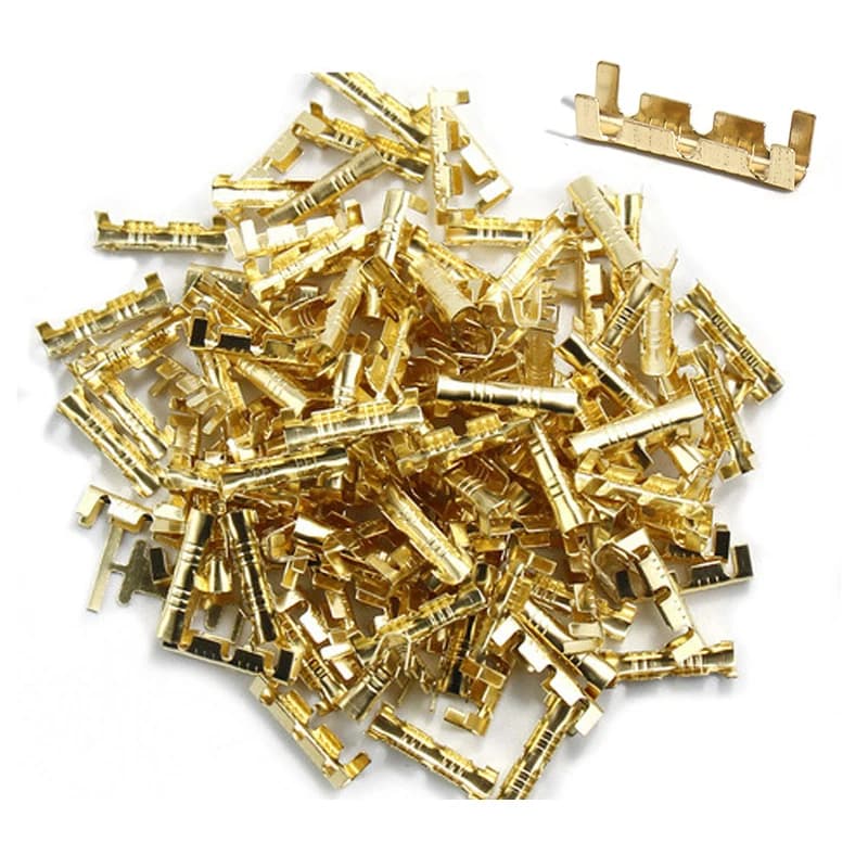 30/100 pcs 453u Type 0.3-1.5mm2 Terminal Connector Double Interface Electronic Terminal High Precision Yellow Copper