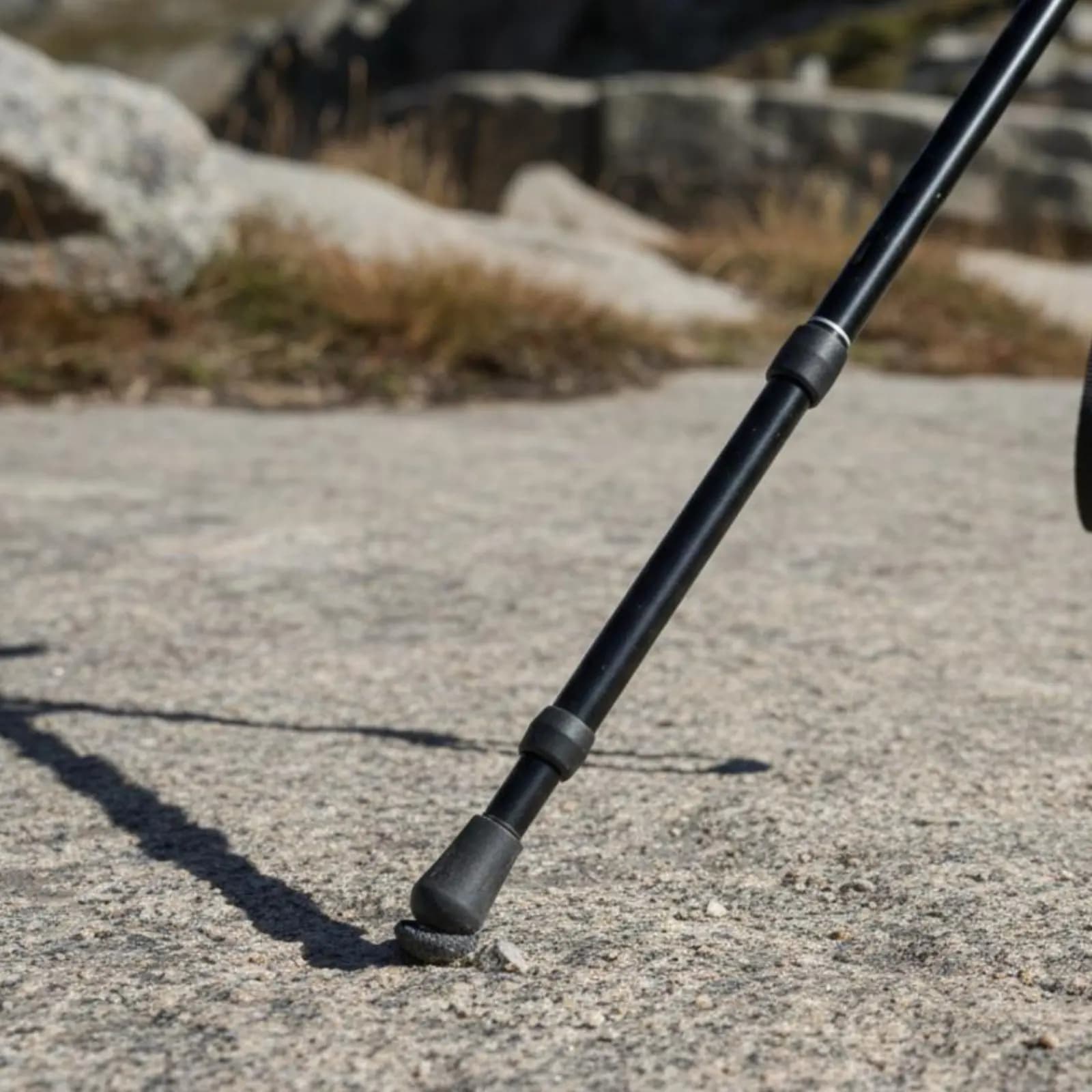Bastone da Trekking Luminoso a Lunga Durata, Illuminazione Notturna, Bastone Pieghevole con Meccanismo di Bloccaggio Rapido