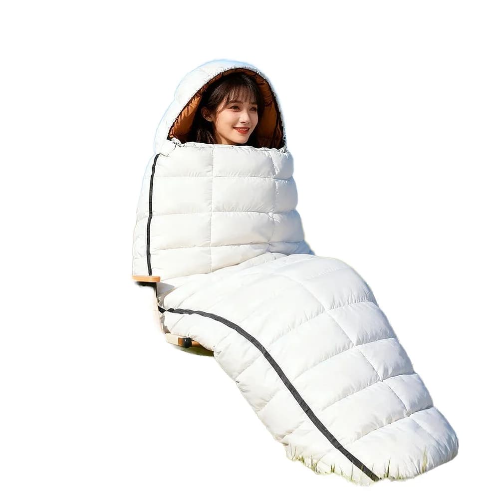 Hybrid Pele Bag Nylon Padded in Duck Feather for 4 Seasons, Winter, Hot, Anti-cold, for Adults, Large and thick
