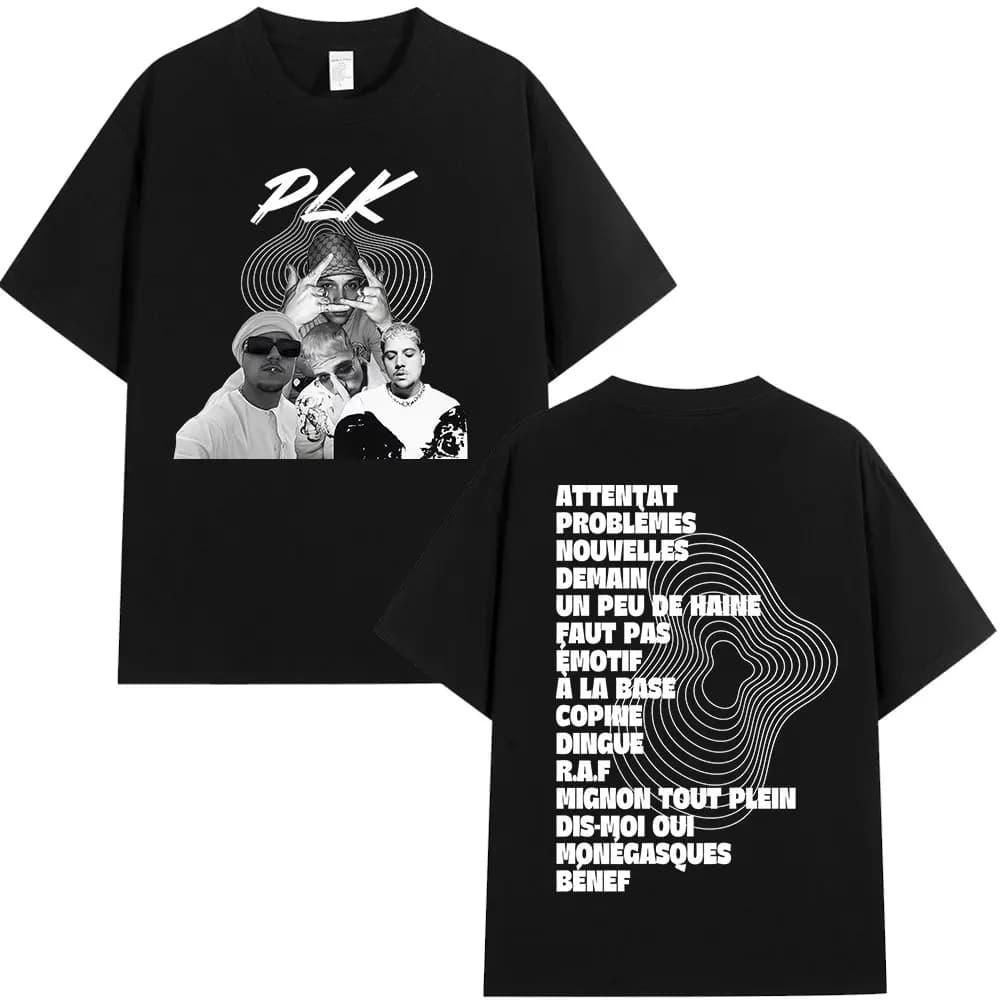Rapper PLK T-shirt grafica Uomo Donna Abbigliamento Moda Hip Hop Musica pop T-shirt Casual Cotone Maniche corte T-shirt Streetwear