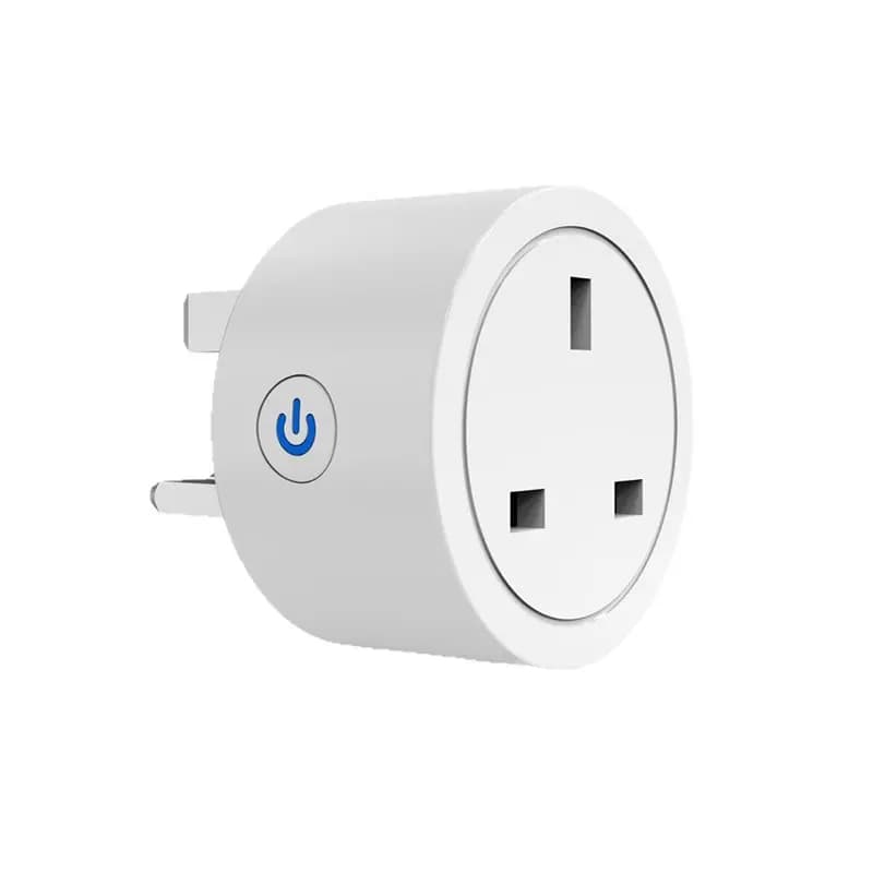 B23B TUYA Matter 16A Smart Plug Socket With Timing Function Voice Control Power Monitoring And Metering Billing Works Meter UK P