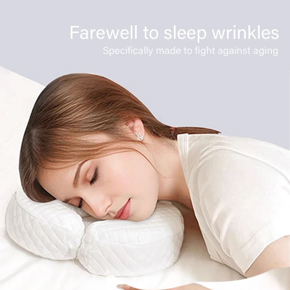 Reggiseno per dormire antirughe da donna, scollatura per il sonno, cuscino per la prevenzione delle rughe del viso, progettato per i dormienti laterali e lo stomaco