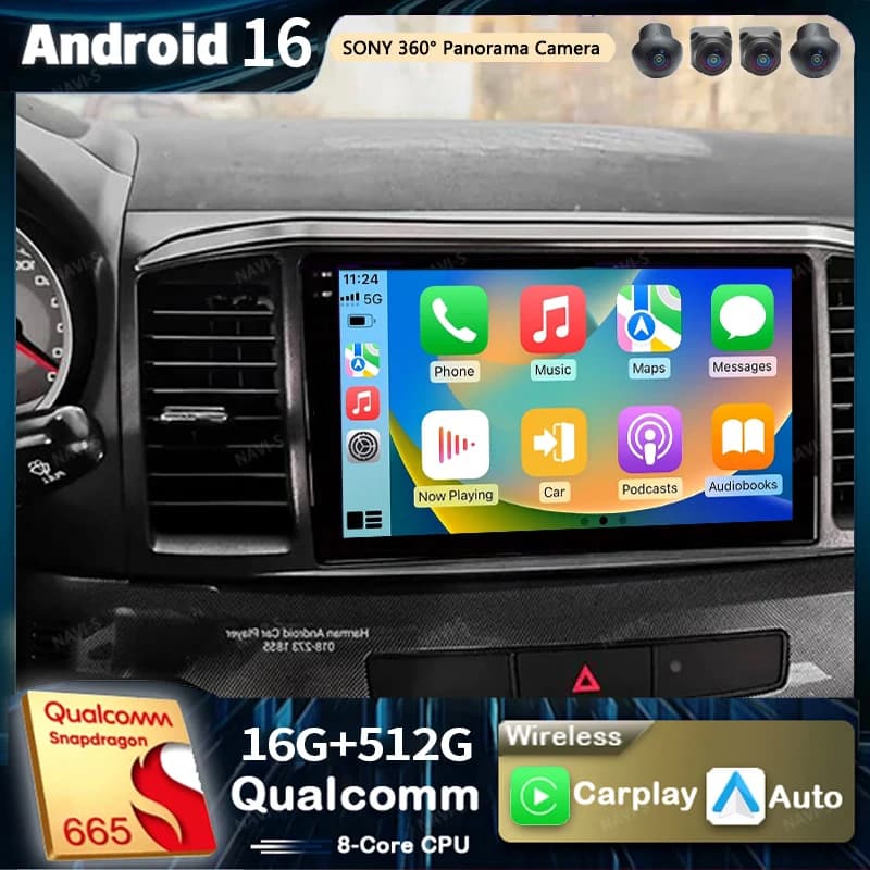 Android 16 For Mitsubishi Lancer 10 CY 2007 -2012 2K QLED Android Car Radio Multimedia Video Player GPS stereo CarPlay Head Unit