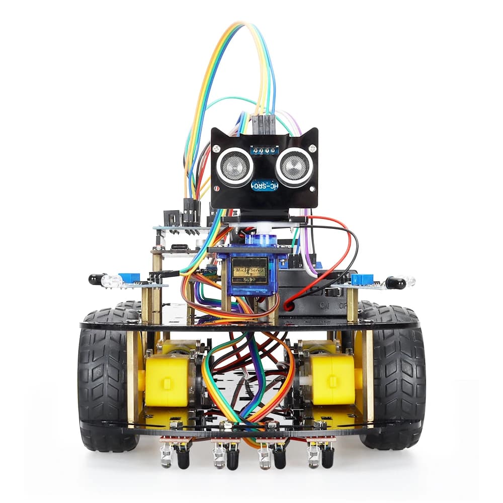 Kit per auto robot intelligente programmabile fai-da-te per Arduino - Set di automazione educativa elettronica professionale