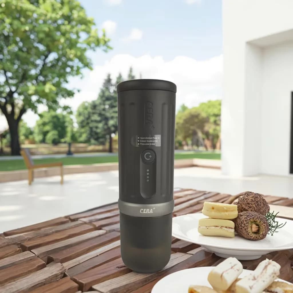 PCM03S Grey 20Bar Portable Car Capsule & Cold Brew PCM03S Coffee Maker With Heating Function 2 In 1