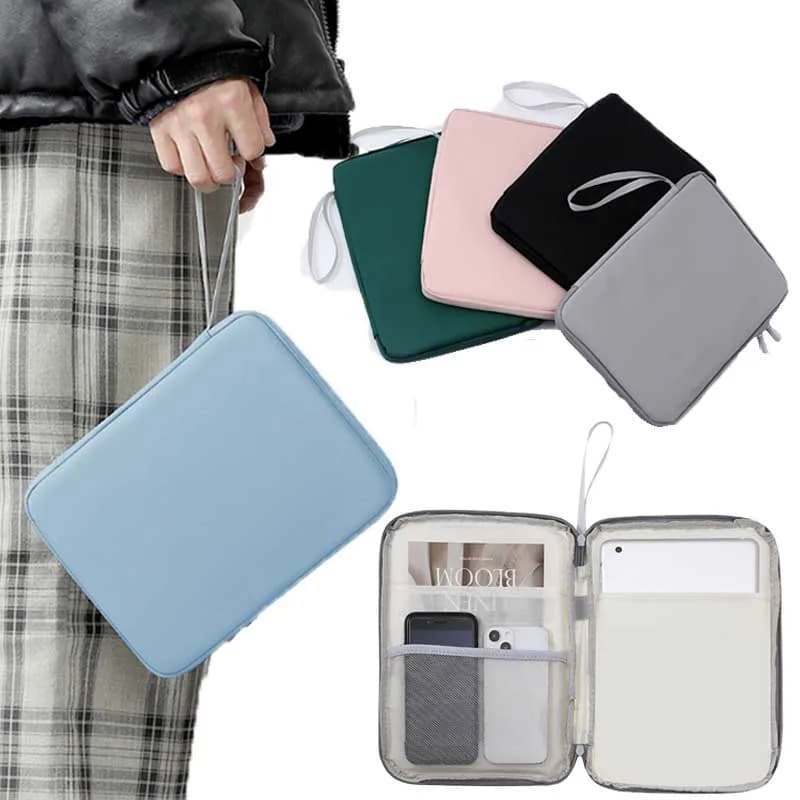 Borsa per Tablet 10.9/12.9 Pollici, Custodia Antiurto Portatile con Tasche Multiple per iPad Pro Samsung Xiaomi