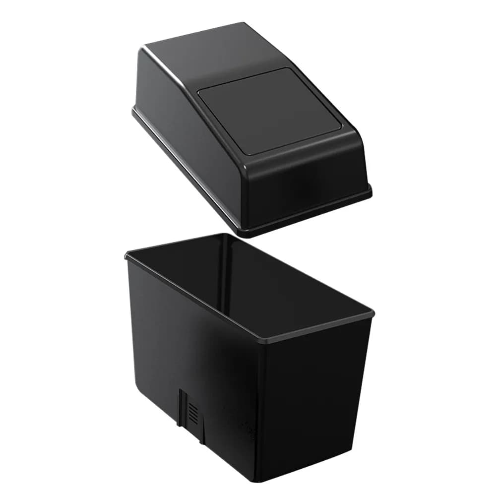 Multifunctional Car Basket with Cover, Anti-Odor Portable Container, Door, Rear Seat, Interior Vehicle