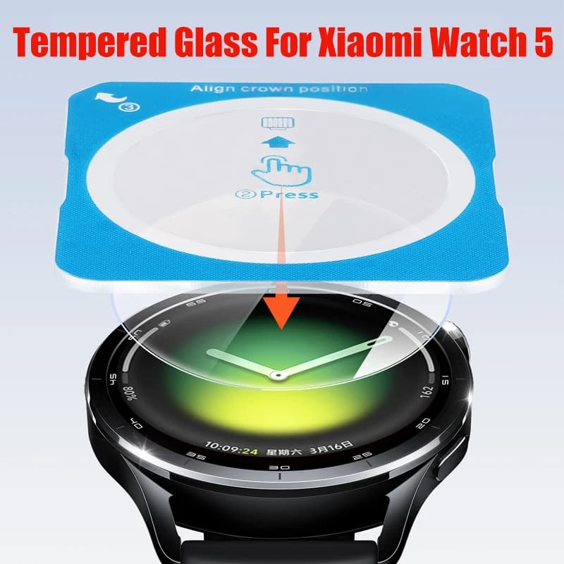 Smartwatch Tempered Glass For Xiaomi Watch 5 Screen Protector Easy Installation HD Anti-Scratch Protective Film For Mi Watch 5
