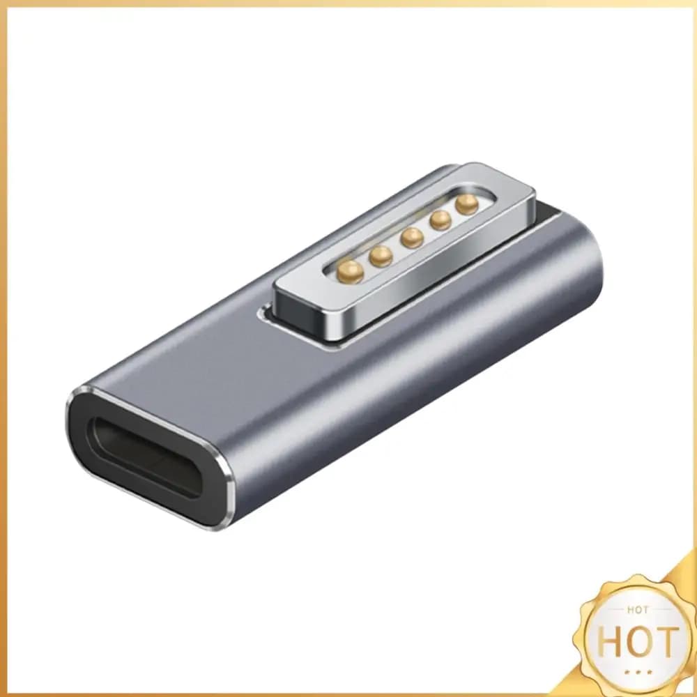Adattatore Magnetico USB C PD con Connettore Tipo C per Ricarica Rapida e Trasferimento Dati per MacBook Air/Pro