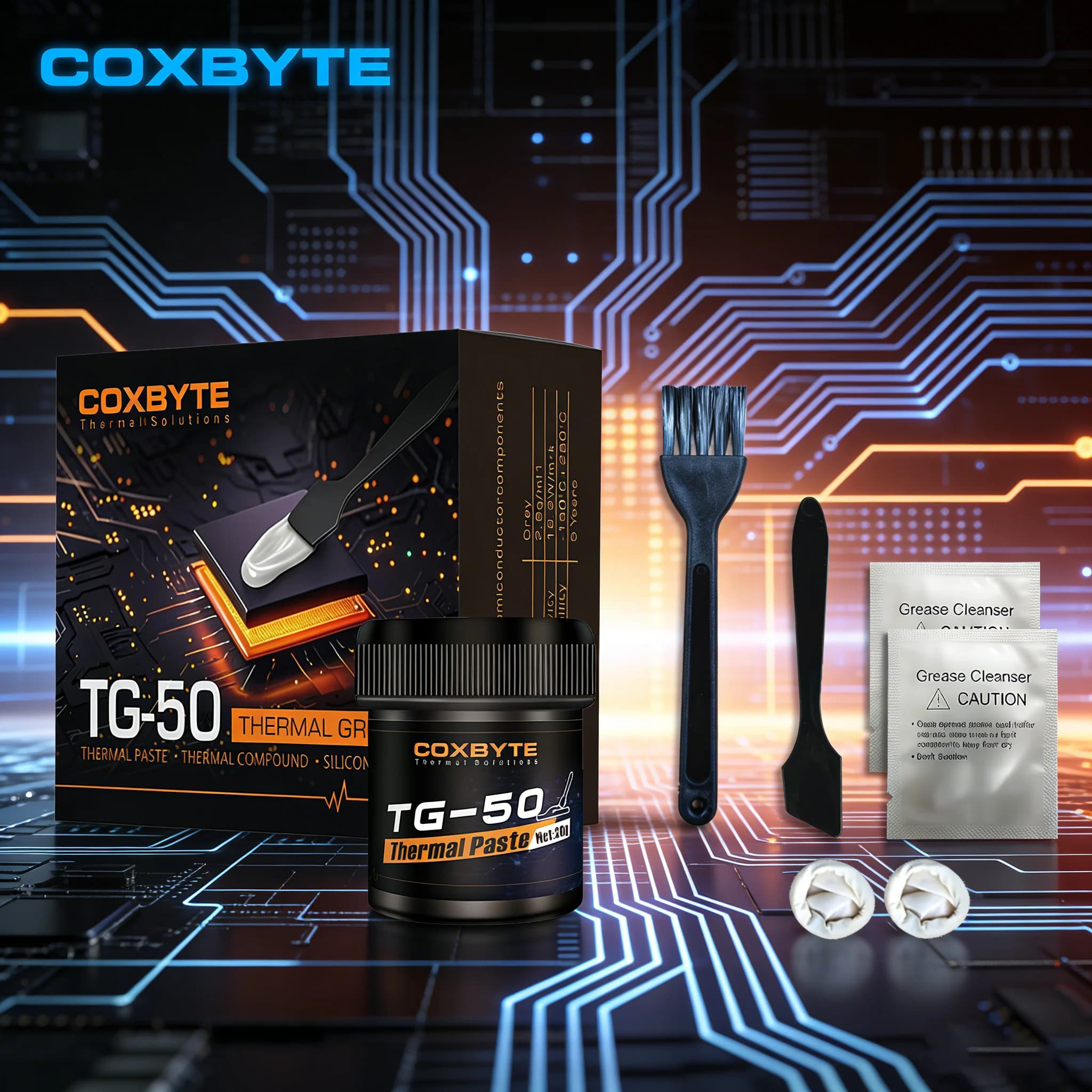 Pasta Termica Conduttiva al Silicone Coxbyte 20g TG-50 per Dissipatore CPU GPU Chipset Notebook con Spatola