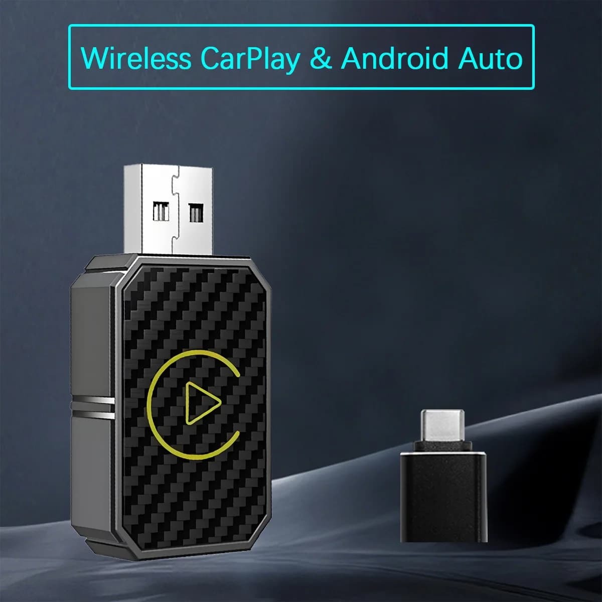 Adattatore wireless 2 in 1 per smartphone Conversione automatica Adattatore da gioco per auto cablato in wireless
