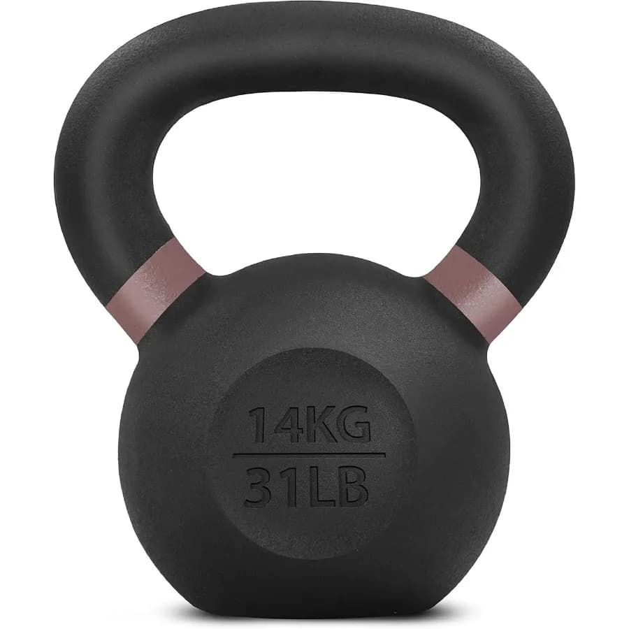 Kettlebell powder coated with cast iron core and anti-slip handle for effective conditioning and heavy force training Fla
