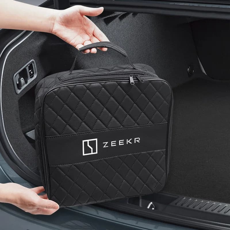 Custodia per auto in pelle per Geely Zeekr X 001 007 009 EV Krypton MIX Accessori per scatola di immagazzinaggio per pistola ricaricabile per auto